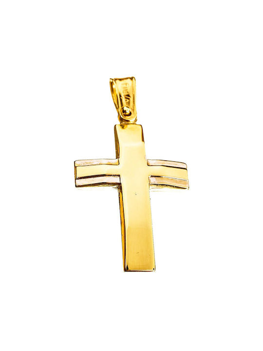 Herren Gold Kreuz 14K