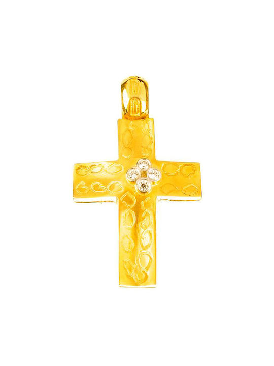 Damen Gold Kreuz 14K