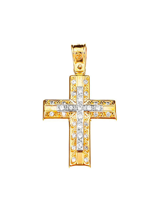 Damen Gold Kreuz 14K