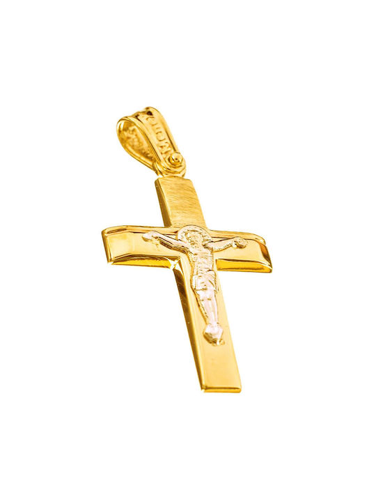 Herren Gold Kreuz 14K mit dem Gekreuzigten