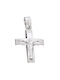 Men's White Gold Cross 14K with the Crucified