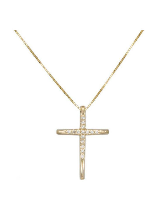 Women's Gold Cross 18K with Chain
