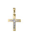 Men's Gold Cross 14K with the Crucified with Chain