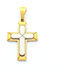 PS Silver Gold Cross 14K