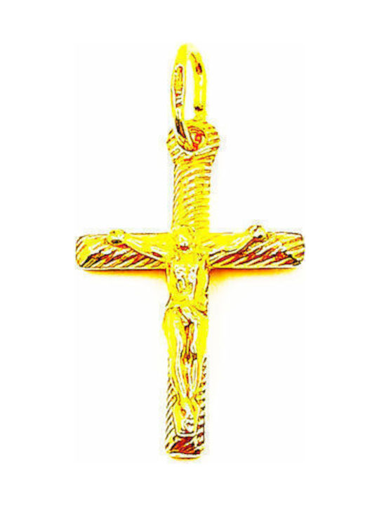 PS Silver Cross with the Crucified from Gold Plated Silver