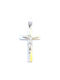 PS Silver Cross with the Crucified from Gold Plated Silver