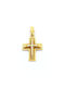 PS Silver Gold Kreuz 14K