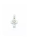 PS Silver White Gold Cross 14K