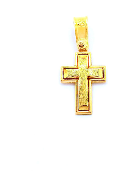 PS Silver Gold Kreuz 14K