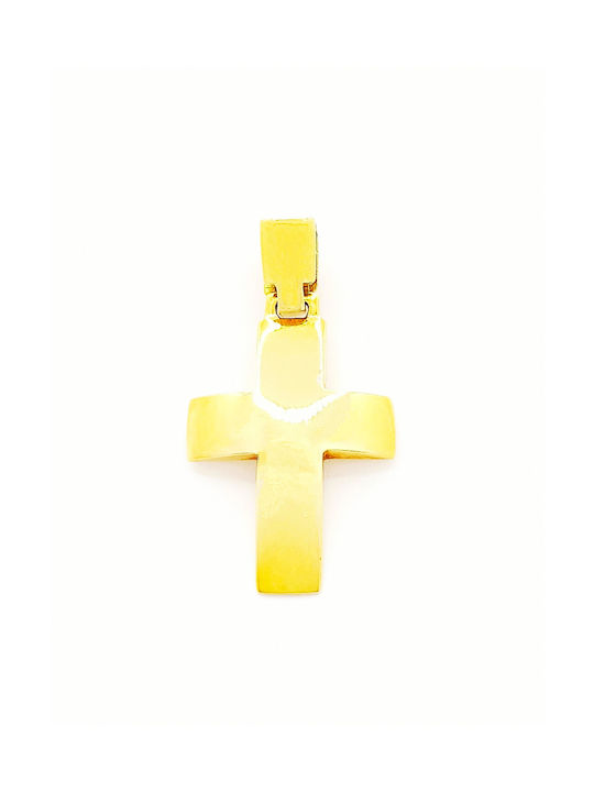 PS Silver Gold Kreuz 14K