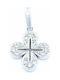 PS Silver White Gold Cross 14K