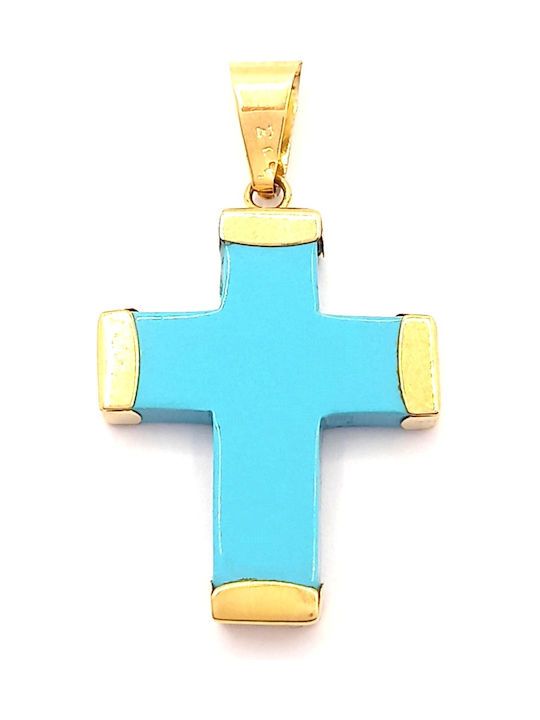 PS Silver Gold Cross 14K