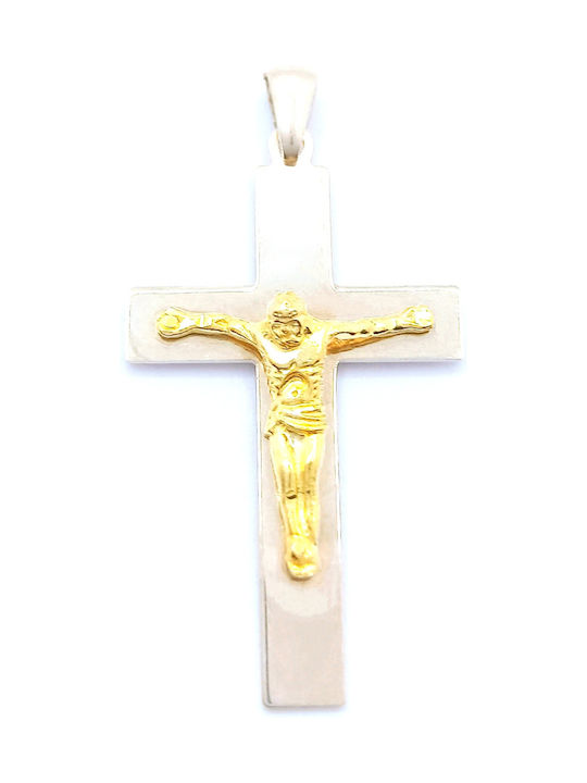 PS Silver Cross with the Crucified from Gold Plated Silver