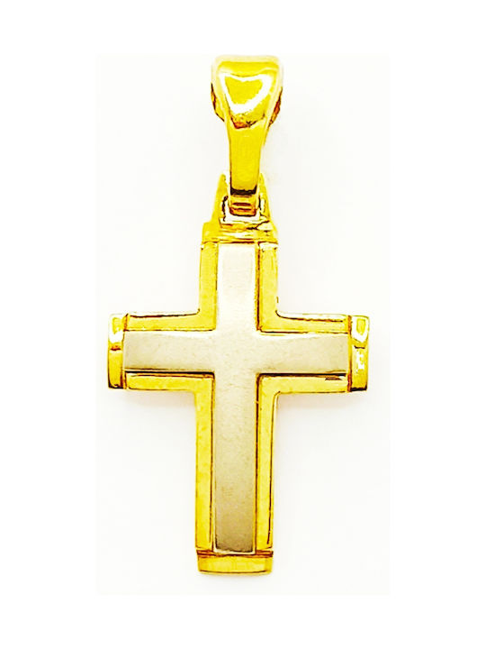 PS Silver Gold Cross 14K