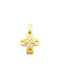 PS Silver Gold Kreuz 14K