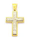 PS Silver Gold Cross 14K