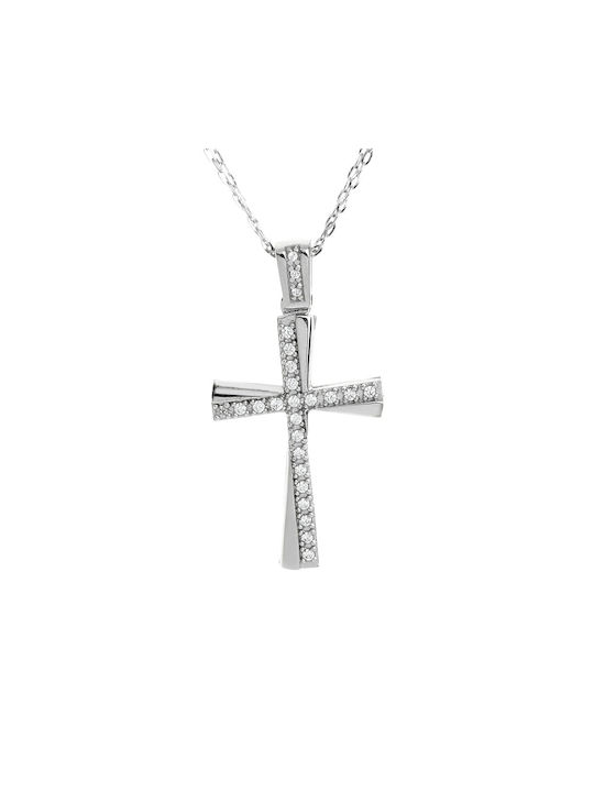 Ioannou24 Gold Cross 14K Double Sided with Chain