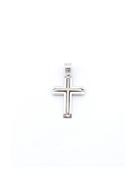 Anagnostakis Herren Weißgold Kreuz 14K