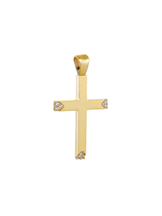 TBS Creations Damen Gold Kreuz 14K