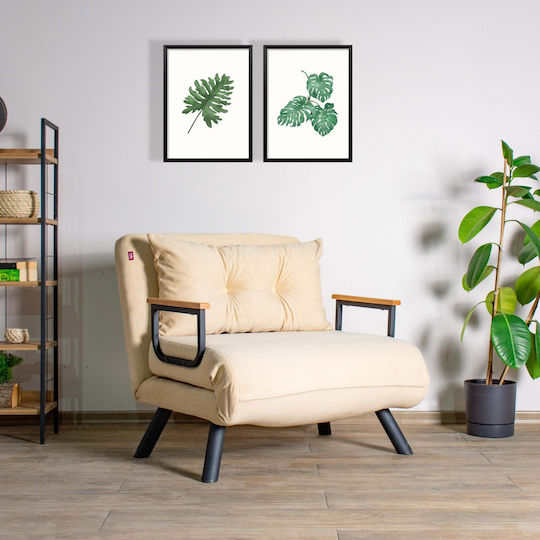 Πολυθρόνα Κρεβάτι 60x78x78cm Εκρού Πολυθρόνα Κρεβάτι 60x78x78cm Εκρού