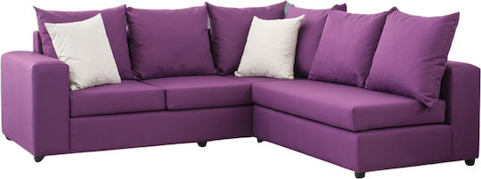 Corner Couch with Right Corner Purple 220x200x80 cm