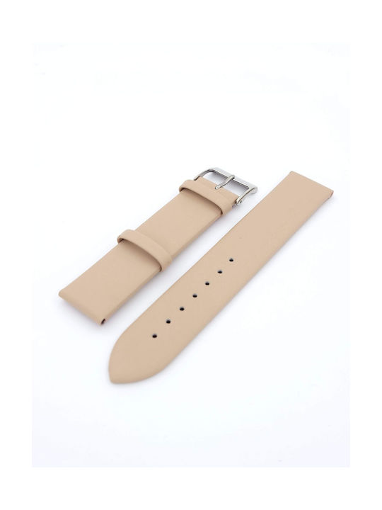 Leather Strap Beige 20mm