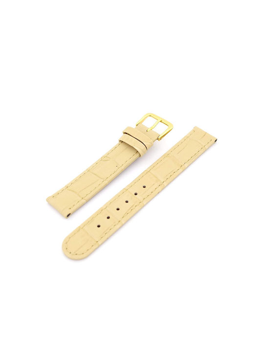 Leather Strap Beige 16mm