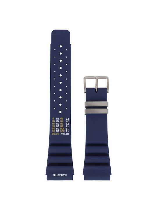 Καουτσούκ Λουράκι Navy Μπλε 22mm