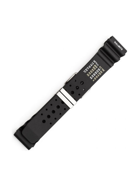 Gummi-Armband Schwarz 24mm