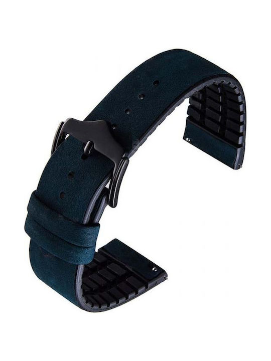 Leather Strap Navy Blue 18mm