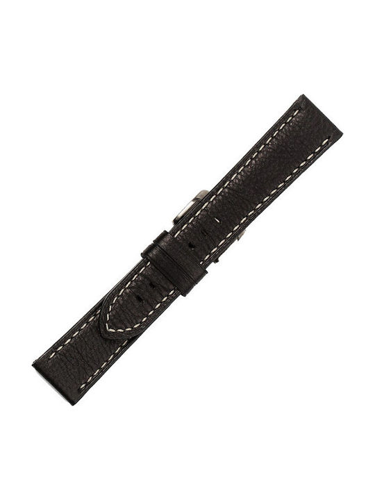 KOSTELO Curea din piele Negru 22mm