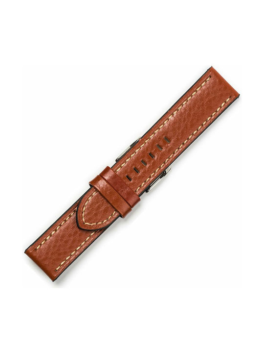 Lederriemen Tabac Braun 24mm