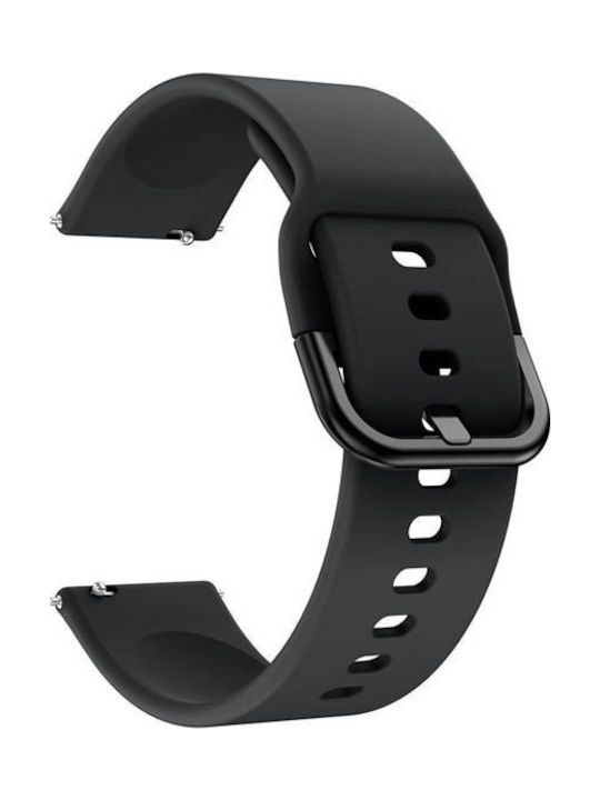 Quick Release Rubber Strap Black 22mm