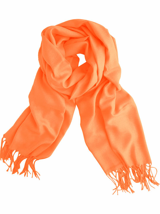 Damen Seiden Schal Orange