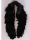 Γιακάς Women's Fur Scarf Black