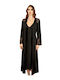FMS Winter Women's Robe with Nightdress Black