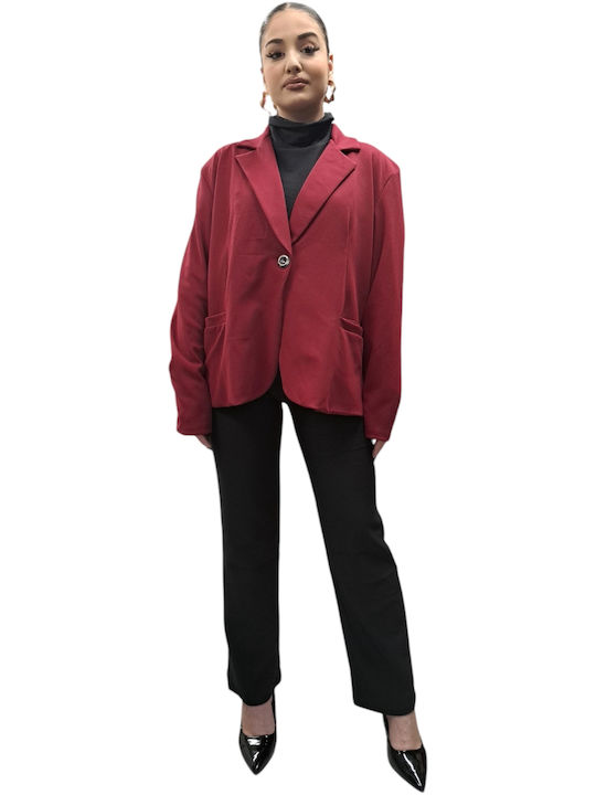 Remix Women's Blazer Burgundy