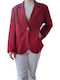 Remix Blazer pentru femei Sacou Burgundy