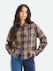 Bowery Women's Flannel Femeie Bej Overshirt
