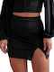 Chica Hohe Taille Mini Rock in Schwarz Farbe