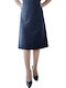 Remix Midi Skirt in Navy Blue color