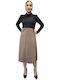 Casual Midi Rock Beige