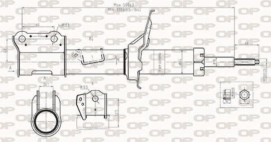 Open Parts Set Amortizoare 1buc pentru Kia Picanto