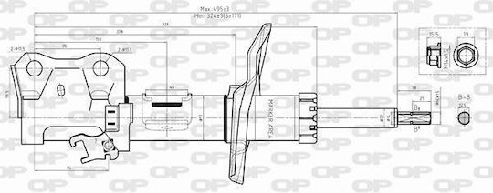 Open Parts Set Amortizoare 1buc pentru Toyota Prius
