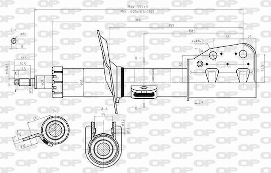 Open Parts Set Shock Absorbers 1pcs for Opel Antara Chevrolet Captiva