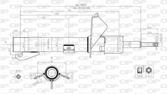 Open Parts Сет амортисьори 1бр за Ford Ka