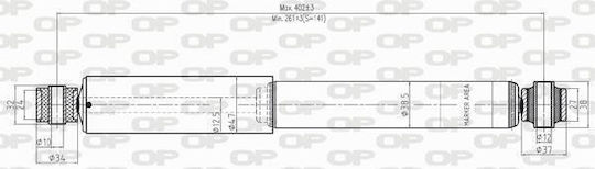 Open Parts Set Amortizoare 1buc pentru Fiat Ideea