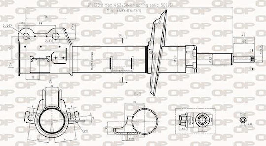 Open Parts Αμορτισέρ 1τμχ για Alfa Romeo Mito