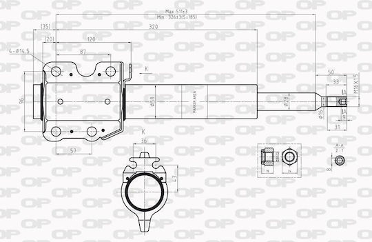 Open Parts Сет амортисьори 1бр за Mercedes-Benz Спринтьор Volkswagen Електронна търговия Audi 200 Роувър 200