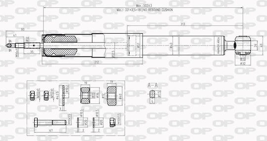 Open Parts Αμορτισέρ 1τμχ για Mercedes-Benz C Class